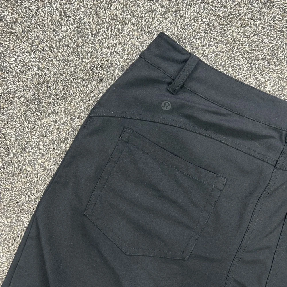 Lululemon City Sleek Womens 31‎ Black 5 Pocket Wide-Leg High Rise 7/8 Length